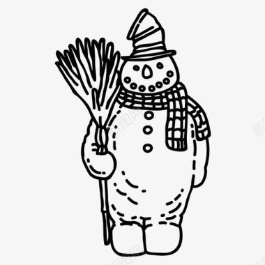 雪人娃娃冬天图标