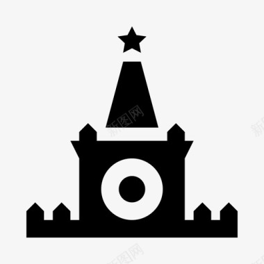 莫斯科克里姆林宫堡垒纪念碑图标