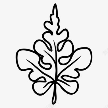 叶子树叶绿色植物图标