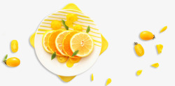 柠檬柠檬片免扣食物水果素材