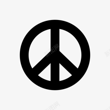 和平嬉皮士文化和平运动图标