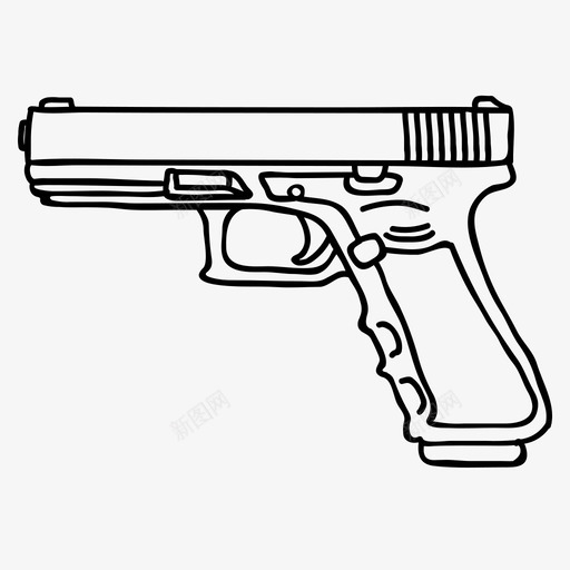 手枪火枪svg_新图网 https://ixintu.com 手枪 火枪 武器 警察
