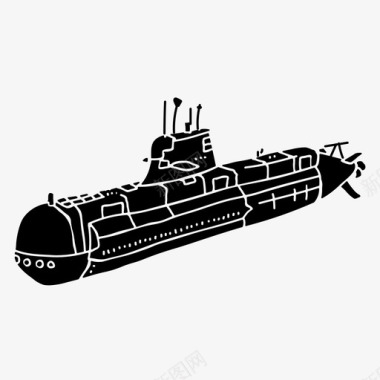 潜艇船海洋图标