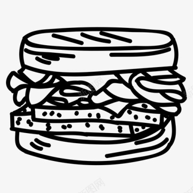 三明治早餐快餐图标