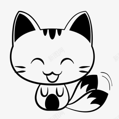 微笑猫快乐图标
