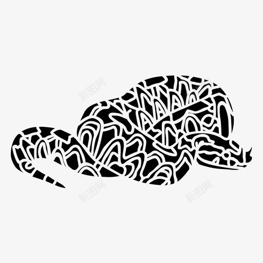 犀毒蛇动物爬行动物svg_新图网 https://ixintu.com 毒蛇 爬行动物 动物 固体