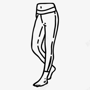 瑜伽裤服装运动装图标