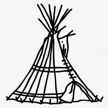 teepee印第安人住所图标