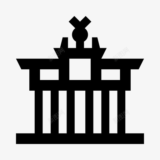 勃兰登堡门柏林建筑svg_新图网 https://ixintu.com 纪念碑 登堡 勃兰 门勃 兰登 柏林 建筑 城门