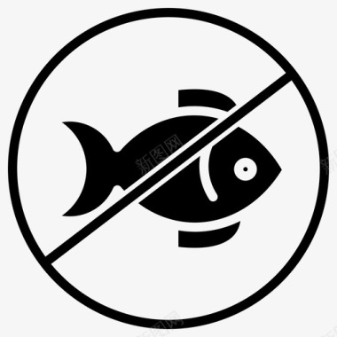 不含鱼过敏原不含鱼过敏原图标