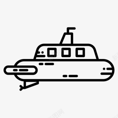 潜艇船海洋图标