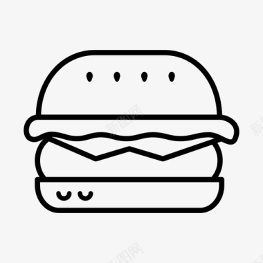 汉堡小面包可爱的图标