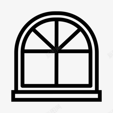 窗户建筑框架图标