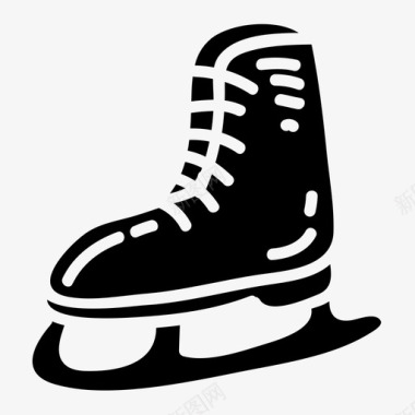 溜冰鞋运动运动图标实心图标