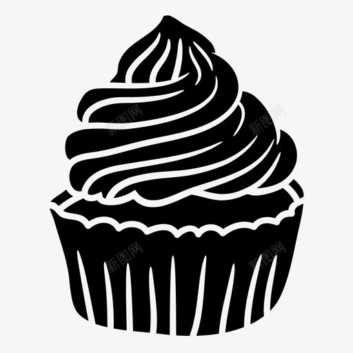 香草纸杯蛋糕面包房甜点svg_新图网 https://ixintu.com 蛋糕 香草 纸杯 面包房 甜点 雕文