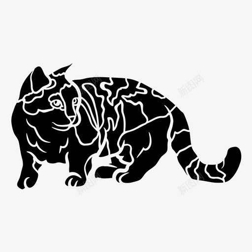 芒奇金动物猫svg_新图网 https://ixintu.com 芒奇 金动物 动物 哺乳动物 宠物 猫雕文
