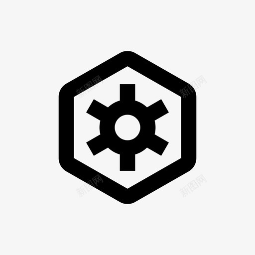 设置游戏设置设置徽章svg_新图网 https://ixintu.com 设置 游戏 徽章 符号 六边形