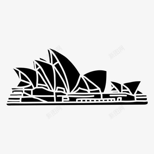 悉尼歌剧院建筑歌剧院svg_新图网 https://ixintu.com 歌剧院 悉尼 建筑 世界 奇迹