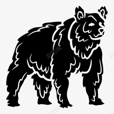 喜马拉雅棕熊棕熊动物哺乳动物图标