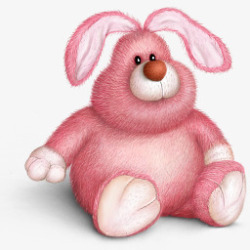 免扣粉色的兔子儿童装饰素材