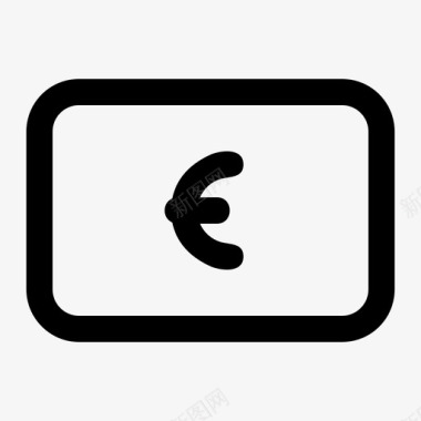 货币欧元支付符号图标