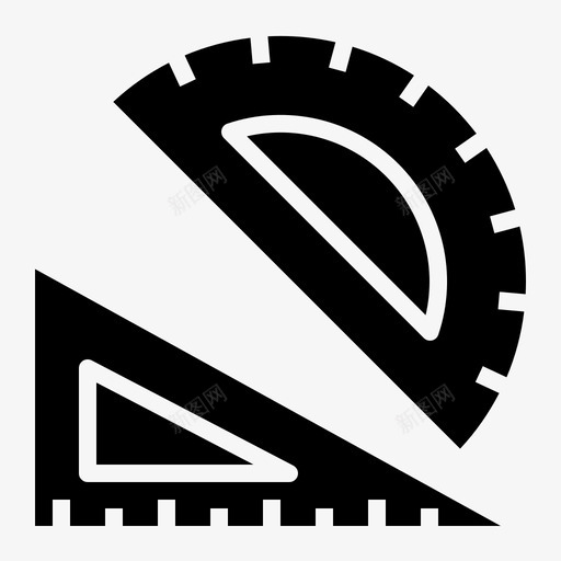 量角器尺子学校svg_新图网 https://ixintu.com 量角器 尺子 学校教育 实体