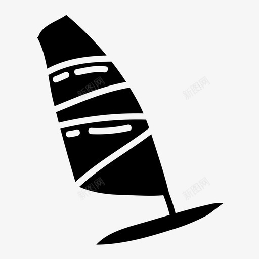 帆板运动夏季svg_新图网 https://ixintu.com 运动 帆板 夏季 图标 实心