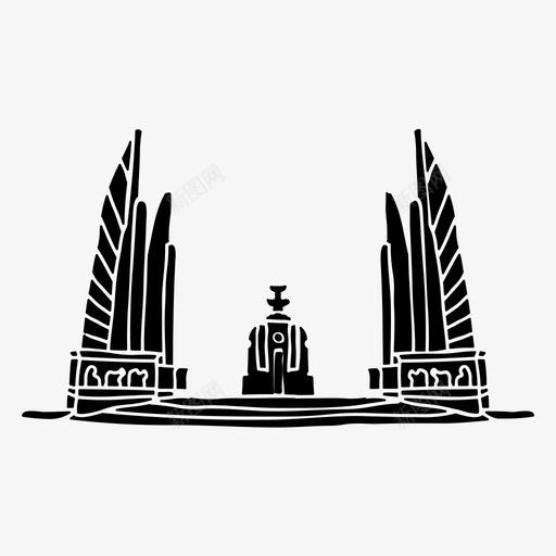 民主纪念碑建筑雕像svg_新图网 https://ixintu.com 民主 纪念碑 泰国 建筑 雕像
