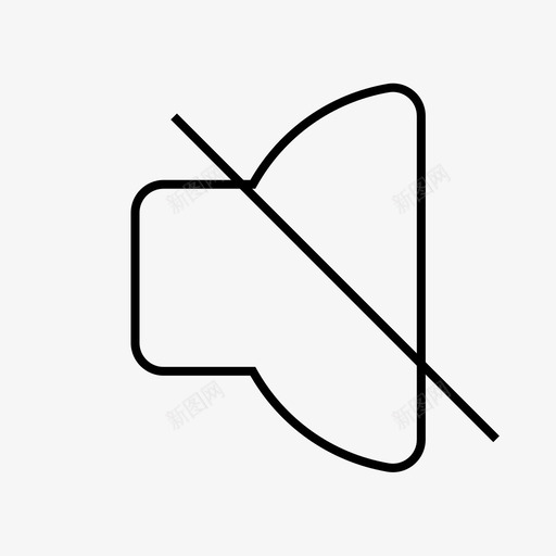 静音音量基本ui大纲v2svg_新图网 https://ixintu.com 静音 音量 基本 大纲