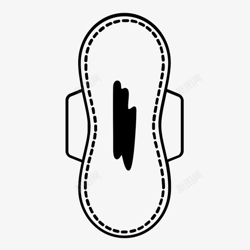 带血翅膀的卫生垫月经经期svg_新图网 https://ixintu.com 卫生 月经 翅膀 带血 垫带 经期 保护 避孕