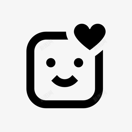 emoji心形线方形emoji64pxsvg_新图网 https://ixintu.com 心形 心形线 方形