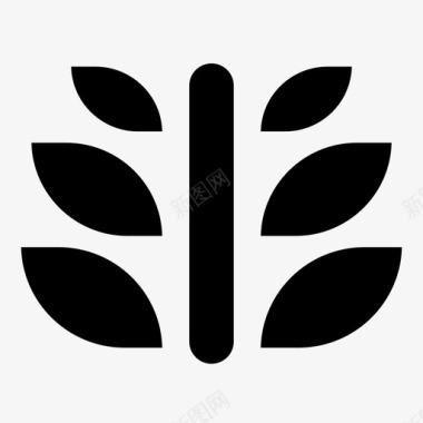 植物竹子树叶图标