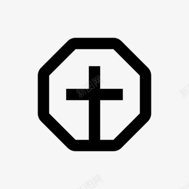 宗教基督教十字架图标