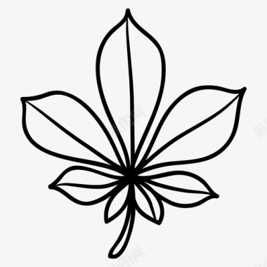 叶子树叶绿色植物图标