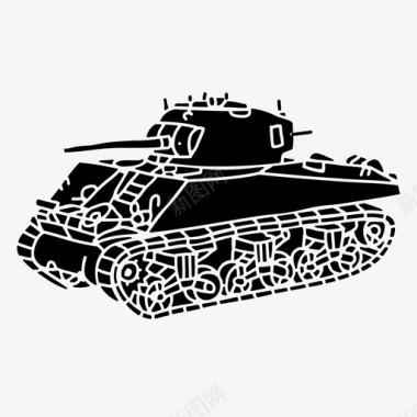 中型坦克汽车军用图标