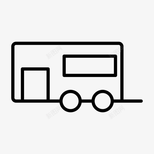 大篷车交通工具旅游svg_新图网 https://ixintu.com 交通工具 大篷车 旅游 旅游车 车辆 户外 娱乐 图标