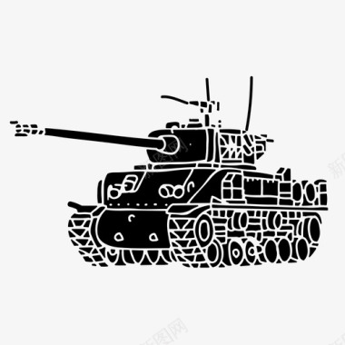 主战坦克汽车军用图标