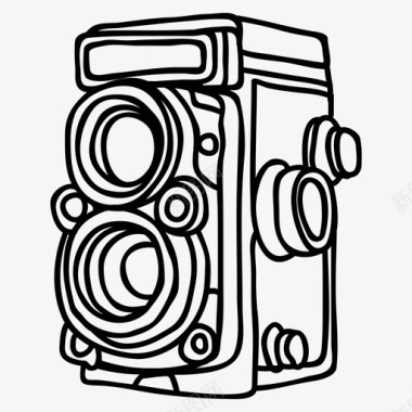 复古相机120mm胶卷图标