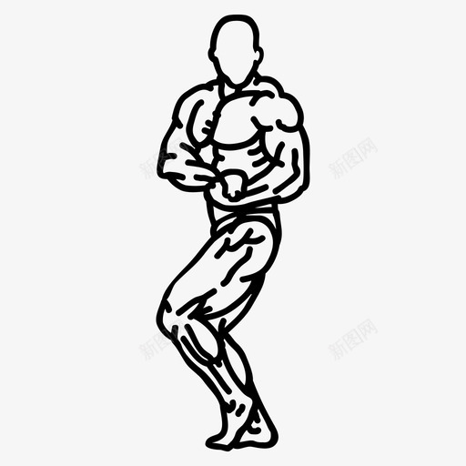 健美男人肌肉svg_新图网 https://ixintu.com 健美 男人 肌肉