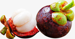 山竹水果坚果甜点素材