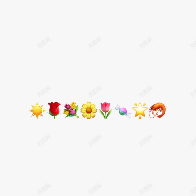 彩色鲜艳花朵表情边框png免抠素材_新图网 https://ixintu.com 玫瑰 太阳 糖果 星星 彩色 花朵 边框 框 花