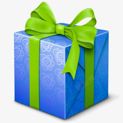 蓝色礼物盒图标iconcomWebUIP素材