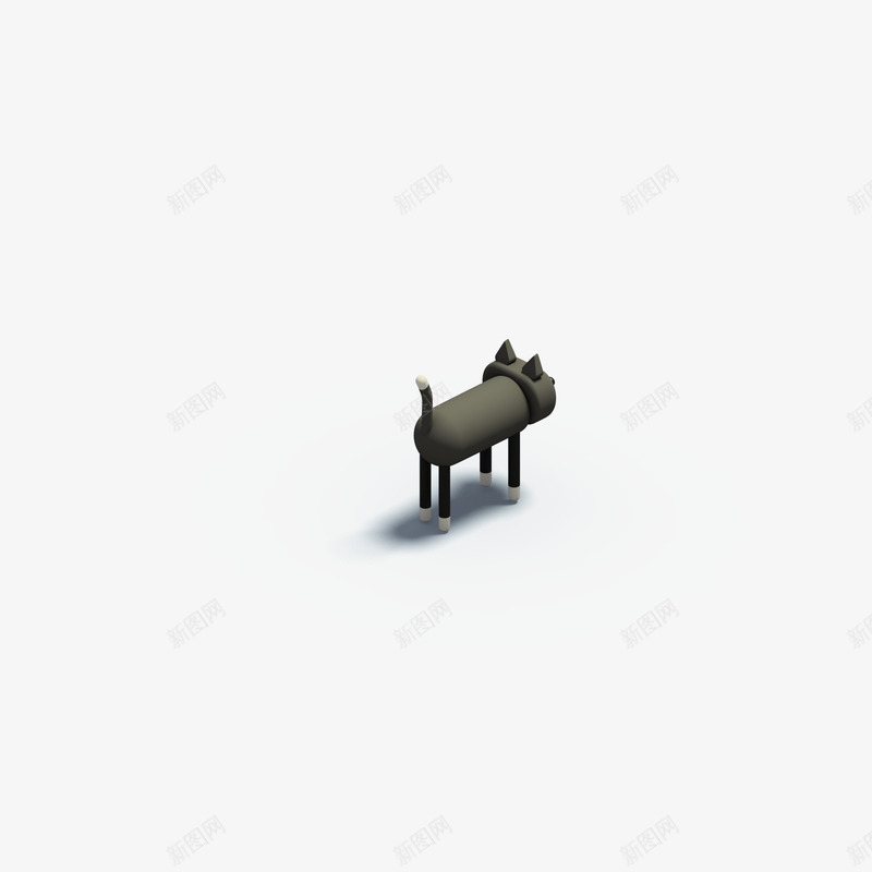 C4D动物3D立体模型C4D3Dpng免抠素材_新图网 https://ixintu.com 动物 立体 模型