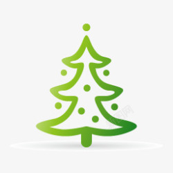 绿色圣诞树透明图标西方素材