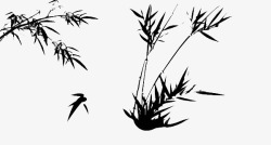 竹子花鸟植物素材
