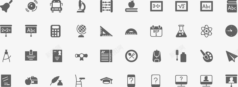 iconBacktoSchool常用小图标png免抠素材_新图网 https://ixintu.com 常用 图标