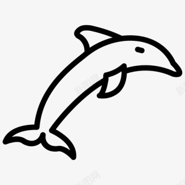 海豚动物鳍状肢图标