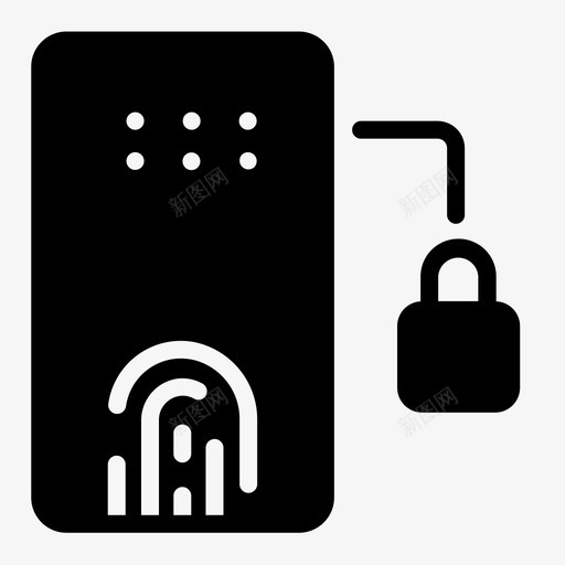 智能锁指纹互联网svg_新图网 https://ixintu.com 智能 指纹 互联网 安全 联网 标志