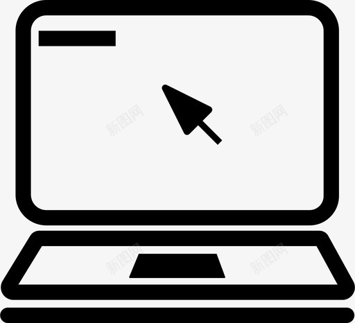 笔记本电脑点击电脑svg_新图网 https://ixintu.com 电脑 笔记本 点击 电脑桌 桌面 鼠标 基本 图标