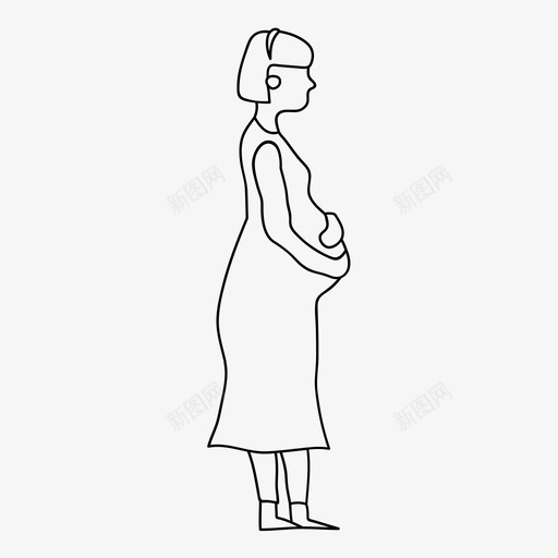 孕妇婴儿肚子svg_新图网 https://ixintu.com 孕妇 婴儿 肚子 孩子 怀孕 人们 手绘